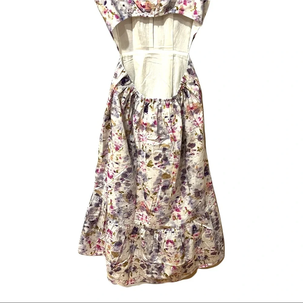 Flora Obscura X J. Crew Side Cutout Dress in Kaleidoscope Floral (8) - Picture 10 of 15